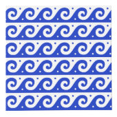 Griechischer Masander-Schlüssel, Wave Key, Blau, I Würfel (Rechts)