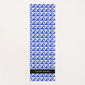 Griechischer Masander-Schlüssel, Wave Key, Blau, I Yogamatte (Vorderseite)