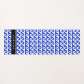 Griechischer Masander-Schlüssel, Wave Key, Blau, I Yogamatte (Vorderseite (Horizontal))