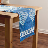 Griechischer Meander - Griechischer Blaustein und  Kurzer Tischläufer (Beispiel)