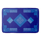 Griechischer Meander - griechischer Schlüssel - Bl Badematte (Vorderseite)