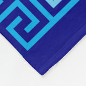 Griechischer Meander - griechischer Schlüssel - Bl Fleecedecke (Ecke)