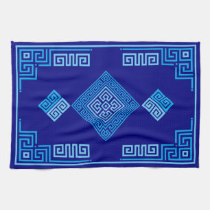 Griechischer Meander - griechischer Schlüssel - Bl Geschirrtuch