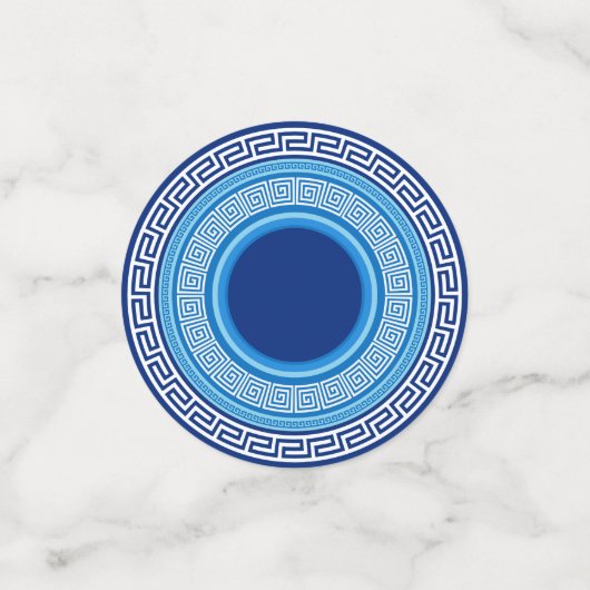 Griechischer Meander - griechischer Schlüssel - Bl Konfetti (Klein Vorderseite)