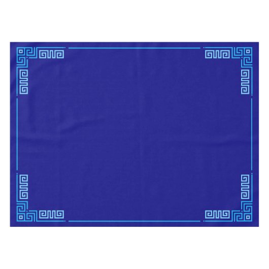 Griechischer Meander - griechischer Schlüssel - Bl Tischdecke (Vorderseite (Horizontal))