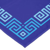 Griechischer Meander - griechischer Schlüssel - Bl Tischdecke (Schrägansicht)