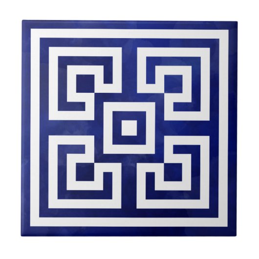 Griechischer Meander - griechischer Schlüssel Fliese (Vorderseite)