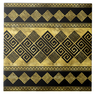 Griechischer Meander - griechischer Schlüsselschw Fliese