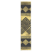 Griechischer Meander - griechischer Schlüsselschwa Kurzer Tischläufer (Vorderseite)