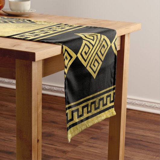 Griechischer Meander - griechischer Schlüsselschwa Kurzer Tischläufer (Beispiel)