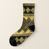 Griechischer Meander - griechischer Schlüsselschwa Socken (Links - Außen)