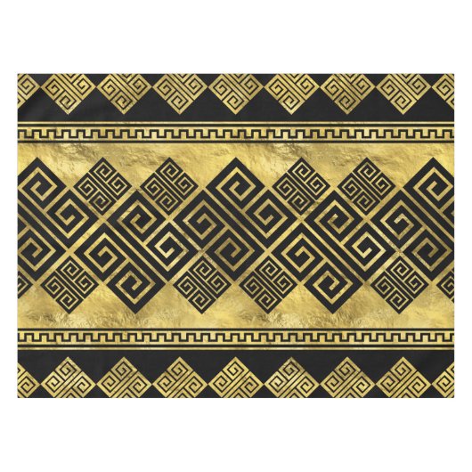 Griechischer Meander - griechischer Schlüsselschwa Tischdecke (Vorderseite (Horizontal))