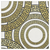 Griechischer Meander in Golden Seamless-Muster Stoff (Nahaufnahme)
