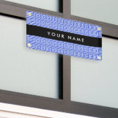 Griechischer Meander Key Blue, Ihr Name, personali Banner (Äußeres Gebäude)