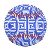 Griechischer Meander Key Blue, Ihr Name, personali Baseball (Vorderseite)