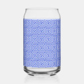 Griechischer Meander Key Blue, Ihr Name, personali Dosenglas (Links)