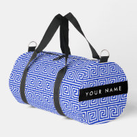 Griechischer Meander Key Blue, Ihr Name, personali
