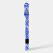 Griechischer Meander Key Blue, Ihr Name, personali iPhone Hülle (Linke Seite)