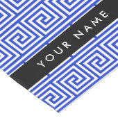 Griechischer Meander Key Blue, Ihr Name, personali Kurzer Tischläufer (Ecke)