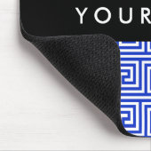 Griechischer Meander Key Blue, Ihr Name, personali Mousepad (Ecke)