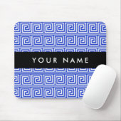 Griechischer Meander Key Blue, Ihr Name, personali Mousepad (Mit Mouse)