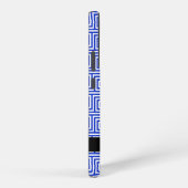 Griechischer Meander Key Blue, Ihr Name, personali Samsung Galaxy Hülle (Rechte Seite)