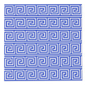 Griechischer Meander Key Blue, Ihr Name, personali Würfel (Rechts)