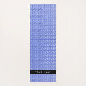 Griechischer Meander Key Blue, Ihr Name, personali Yogamatte (Rückseite)