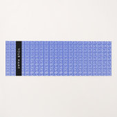 Griechischer Meander Key Blue, Ihr Name, personali Yogamatte (Vorderseite (Horizontal))