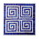 Griechischer Meander Key Broken Mosaic Tile Fliese (Vorderseite)
