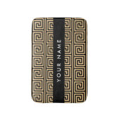 Griechischer Meander Key Brown, Ihr Name, personal Badematte (Vorderseite Vertikal)