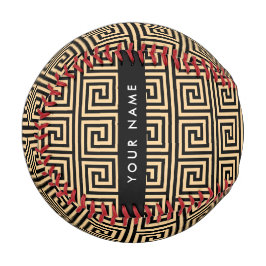 Griechischer Meander Key Brown, Ihr Name, personal Baseball