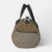 Griechischer Meander Key Brown, Ihr Name, personal Duffle Bag (Rechts)