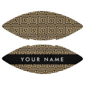 Griechischer Meander Key Brown, Ihr Name, personal Football (Paneele)