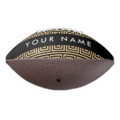 Griechischer Meander Key Brown, Ihr Name, personal Football (Gedreht 270)