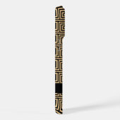 Griechischer Meander Key Brown, Ihr Name, personal iPhone Hülle (Rechte Seite)