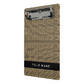 Griechischer Meander Key Brown, Ihr Name, personal Mini Klemmbrett (Gewinkelt2)