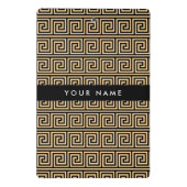 Griechischer Meander Key Brown, Ihr Name, personal Mini Klemmbrett (Rückseite)