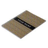 Griechischer Meander Key Brown, Ihr Name, personal Notizblock (Linke Seite)