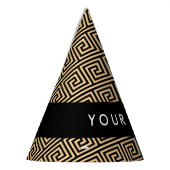 Griechischer Meander Key Brown, Ihr Name, personal Partyhütchen (Links)