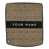 Griechischer Meander Key Brown, Ihr Name, personal Rucksack (Abnehmbare Front)