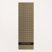 Griechischer Meander Key Brown, Ihr Name, personal Yogamatte (Vorderseite)
