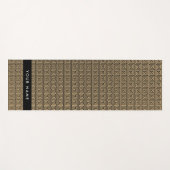 Griechischer Meander Key Brown, Ihr Name, personal Yogamatte (Vorderseite (Horizontal))