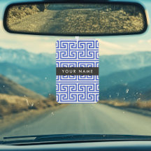 Griechischer Meander Key H Blue, Ihr Name, persona