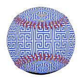 Griechischer Meander Key H Blue, Ihr Name, persona Baseball (Rückseite)