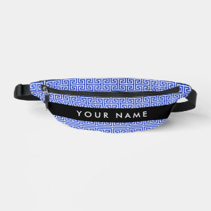 Griechischer Meander Key H Blue, Ihr Name, persona Bauchtasche