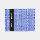 Griechischer Meander Key H Blue, Ihr Name, persona Fleecedecke (Vorderseite (Horizontal))