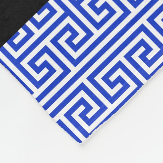 Griechischer Meander Key H Blue, Ihr Name, persona Fleecedecke (Ecke)