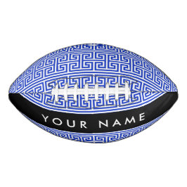 Griechischer Meander Key H Blue, Ihr Name, persona Football