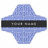 Griechischer Meander Key H Blue, Ihr Name, persona Fußball (Flach)